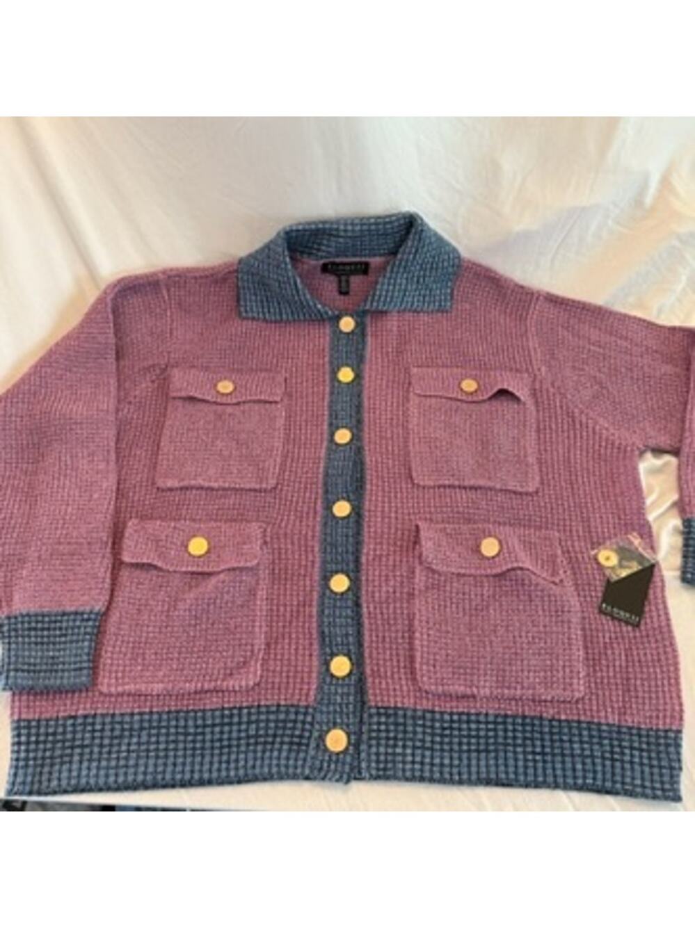 NWT new Eloquii knit color block jacket size 18/20